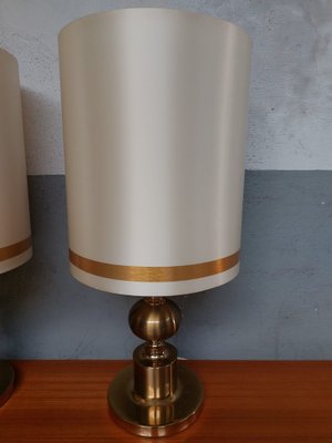 Mid-Century Golden Table Lamps, 1970s, Set of 2-AIF-1795940