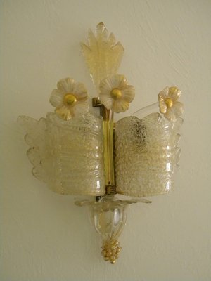 Mid-Century Grand Hotel Sconces from Barovier & Toso, 1960s, Set of 3-OVO-1235342