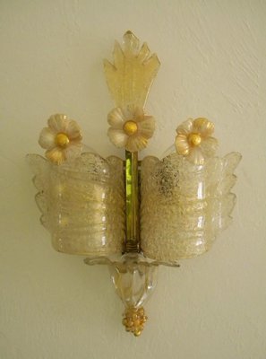 Mid-Century Grand Hotel Sconces from Barovier & Toso, 1960s, Set of 3-OVO-1235342