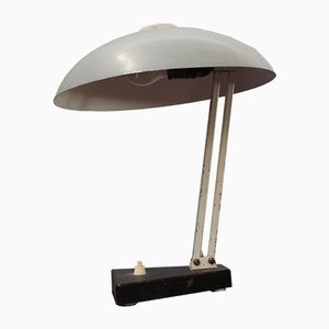 Mid-Century Gray and White Table Lamp, 1950s-HZ-584036