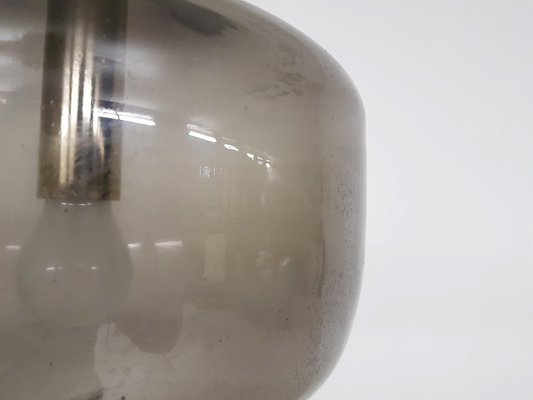 Mid-Century Gray Glass Pendant Lamp, 1960s-ZO-633461