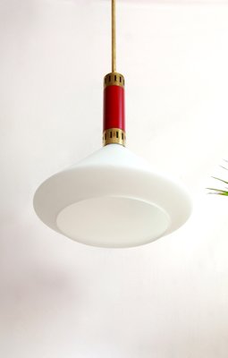 Mid-Century Grazia Ceiling Lamp from Stilnovo, Italy, 1950s-HUY-1124576