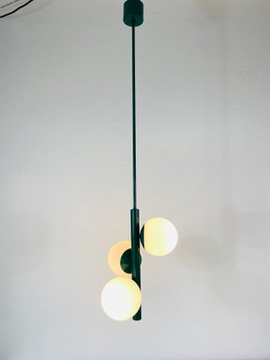 Mid-Century Green 3-Arm Chandelier from Kaiser Leuchten, Germany, 1960s-PUK-699864