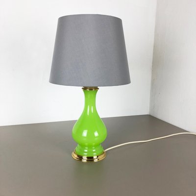 Mid-Century Green and Opaline Murano Glass Table Lamp from Cenedese Vetri-QZ-572032