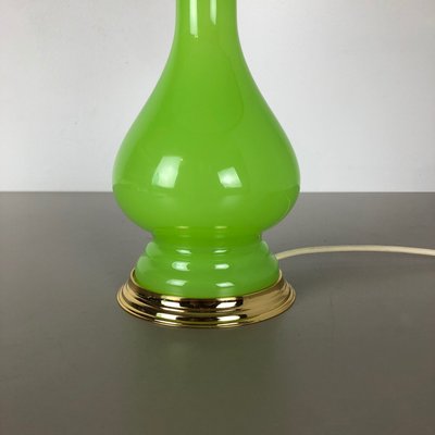 Mid-Century Green and Opaline Murano Glass Table Lamp from Cenedese Vetri-QZ-572032