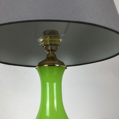 Mid-Century Green and Opaline Murano Glass Table Lamp from Cenedese Vetri-QZ-572032