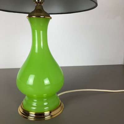 Mid-Century Green and Opaline Murano Glass Table Lamp from Cenedese Vetri-QZ-572032