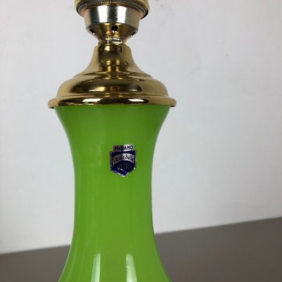 Mid-Century Green and Opaline Murano Glass Table Lamp from Cenedese Vetri-QZ-572032