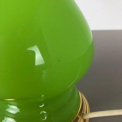 Mid-Century Green and Opaline Murano Glass Table Lamp from Cenedese Vetri-QZ-572032