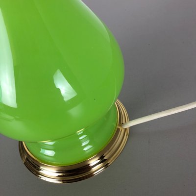 Mid-Century Green and Opaline Murano Glass Table Lamp from Cenedese Vetri-QZ-572032