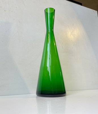 Mid-Century Green Diablo Glass Vase by Per Lütken for Holmegaard, 1960s-LCR-1447258