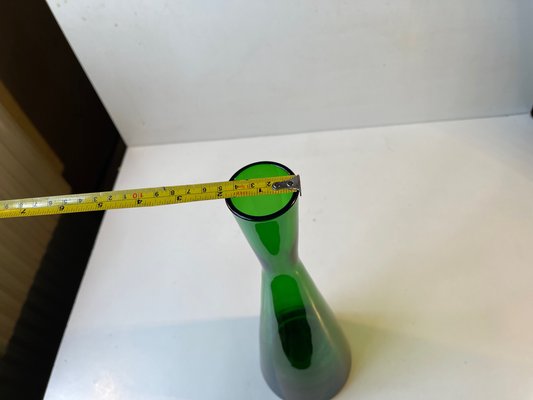 Mid-Century Green Diablo Glass Vase by Per Lütken for Holmegaard, 1960s-LCR-1447258