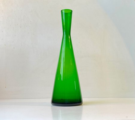 Mid-Century Green Diablo Glass Vase by Per Lütken for Holmegaard, 1960s-LCR-1447258