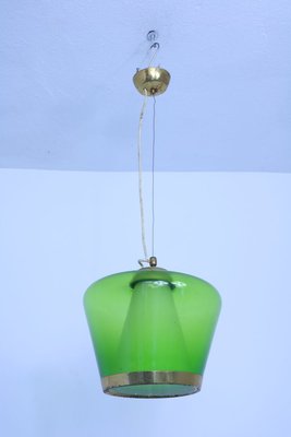 Mid-Century Green Glass Ceiling Lamp-SXX-853349