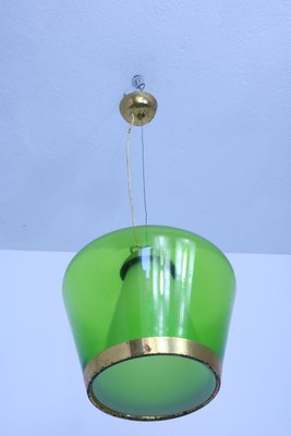 Mid-Century Green Glass Ceiling Lamp-SXX-853349