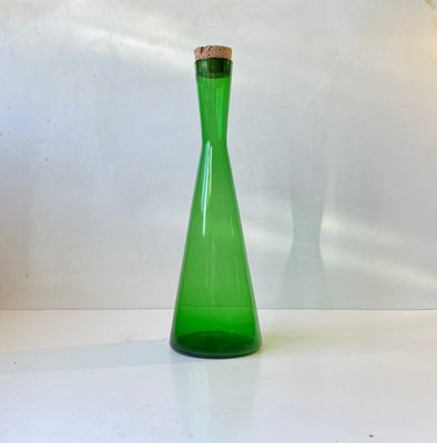 Mid-Century Green Glass Decanter by Per Lütken for Holmegaard, 1960s-LCR-1279829