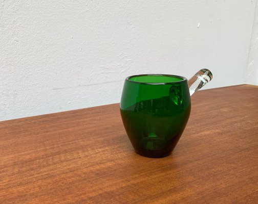 Mid-Century Green Glass Sarvituoppi Bowl with Handle by Sirkku Kumela-Lehtonen for Kumela, Finland, 1960s-UAH-1279765