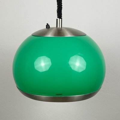 Mid-Century Green Plastic Pendant Lamp from Stilux Milano, 1972-WQC-2020136