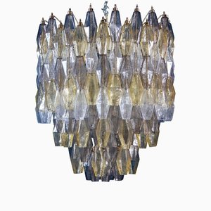 Mid-Century Grey and Amber Poliedri Chandelier, 1960s-MBH-1252442