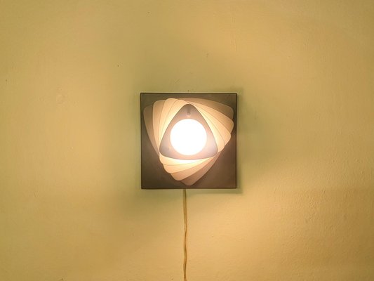 Mid-Century Grey Metal Wall Light, the Netherlands, 1960s-ZO-973434