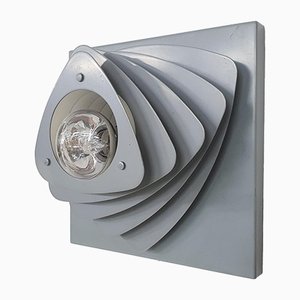 Mid-Century Grey Metal Wall Light, the Netherlands, 1960s-ZO-973434