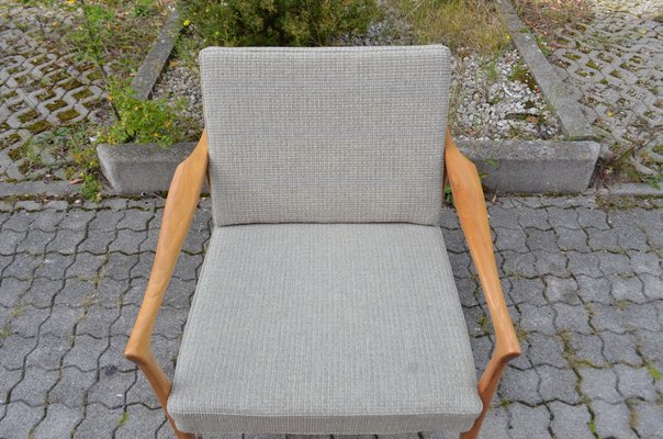 Mid-Century Grey Wool Easy Chair from Wilhelm Knoll Antimott, 1960s, Set of 2-UF-1373149