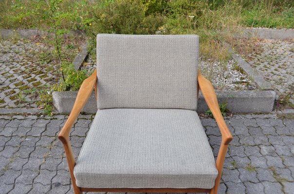 Mid-Century Grey Wool Easy Chair from Wilhelm Knoll Antimott, 1960s, Set of 2-UF-1373149