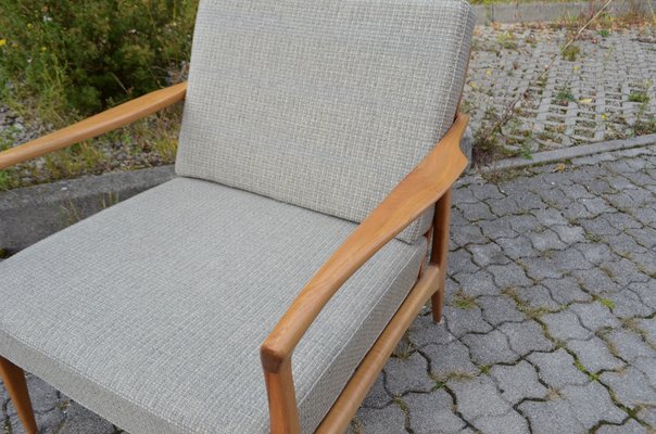 Mid-Century Grey Wool Easy Chair from Wilhelm Knoll Antimott, 1960s, Set of 2-UF-1373149