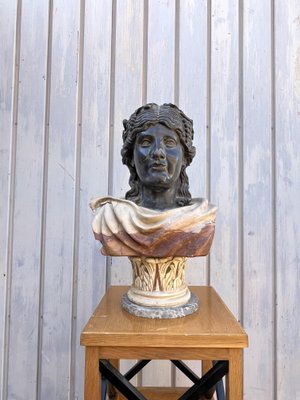 Mid-Century Half-Busts in Belgian Black Marble, 1930s, Set of 2-YST-2018397