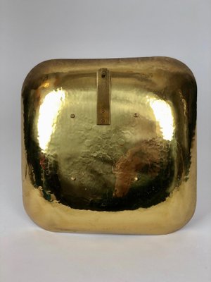 Mid-Century Hand-Hammered Brass Mirror, Austria, 1950s-BAF-1807437