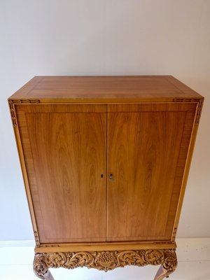 Mid-Century Handcrafted Elm Cabinet, Sweden, 1940s-UYK-806936