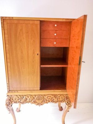 Mid-Century Handcrafted Elm Cabinet, Sweden, 1940s-UYK-806936