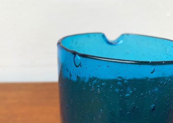 Mid-Century Handmade Blue Glass Jug, 1960s-UAH-1313010