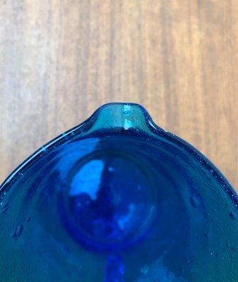 Mid-Century Handmade Blue Glass Jug, 1960s-UAH-1313010