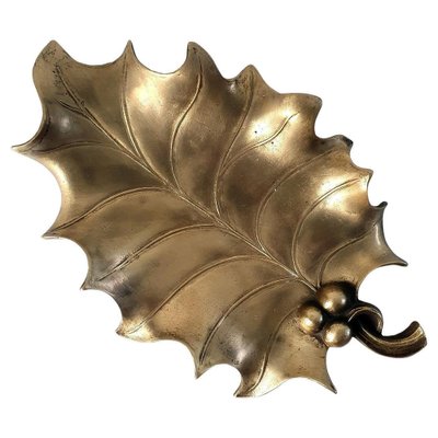 Mid-Century Handmade Holly Leaf Tray, Italy-FO-1259846