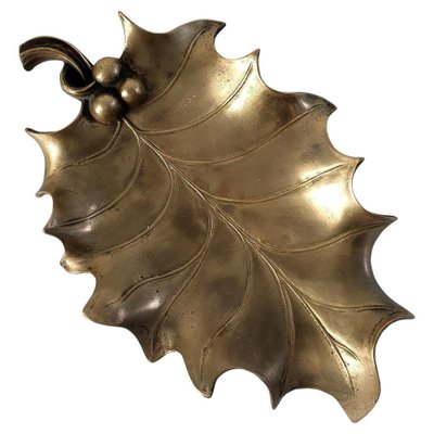 Mid-Century Handmade Holly Leaf Tray, Italy-FO-1259846