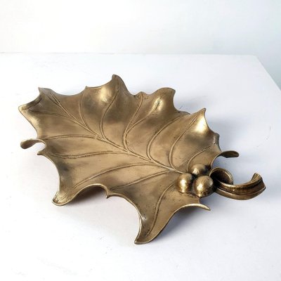 Mid-Century Handmade Holly Leaf Tray, Italy-FO-1259846