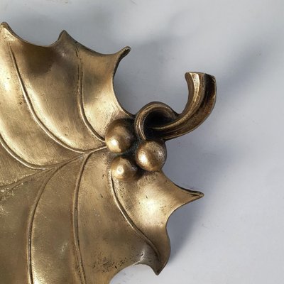 Mid-Century Handmade Holly Leaf Tray, Italy-FO-1259846