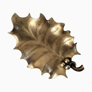 Mid-Century Handmade Holly Leaf Tray, Italy-FO-1259846