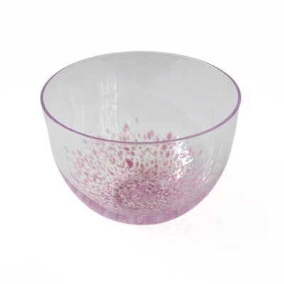 Mid-Century Handmade Pink Glass Bowl from Pukeberg, Sweden-JKV-1786095