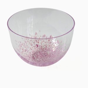 Mid-Century Handmade Pink Glass Bowl from Pukeberg, Sweden-JKV-1786095