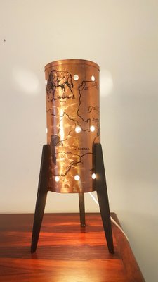 Mid-Century Handmade Tripod Lamp, Zambia, 1950s-LDW-1133719