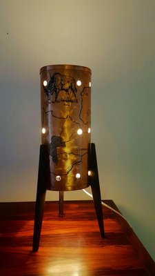 Mid-Century Handmade Tripod Lamp, Zambia, 1950s-LDW-1133719