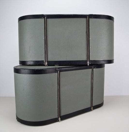 Mid-Century Hat Trunks, Set of 2