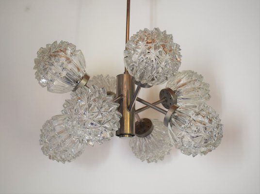 Mid-Century Hedgehog Glass Sputnik Hanging Lamp from Richard Essig, 1960s-VA-743349