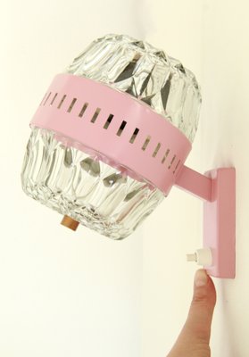 Mid-Century Helen Pink Wall Lamp, France, 1960s-HUY-1755991