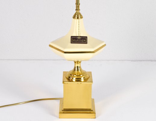 Mid-Century Hollywood Regency Brass Mariner Table Lamp, Spain, 1970s-IJF-1436386