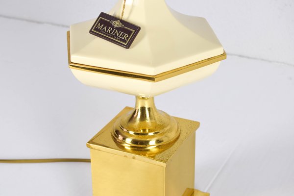 Mid-Century Hollywood Regency Brass Mariner Table Lamp, Spain, 1970s-IJF-1436386