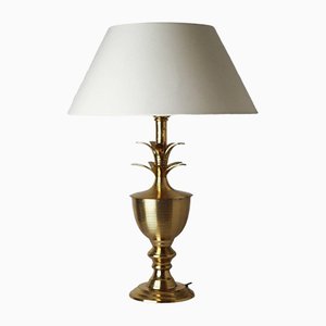 Mid-Century Hollywood Regency Brass Pineapple Leaf Table Lamp, 1970s-ESB-1376540