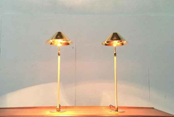 Mid-Century Hollywood Regency Brass Table Lamp, 1960s, Set of 2-UAH-2036183